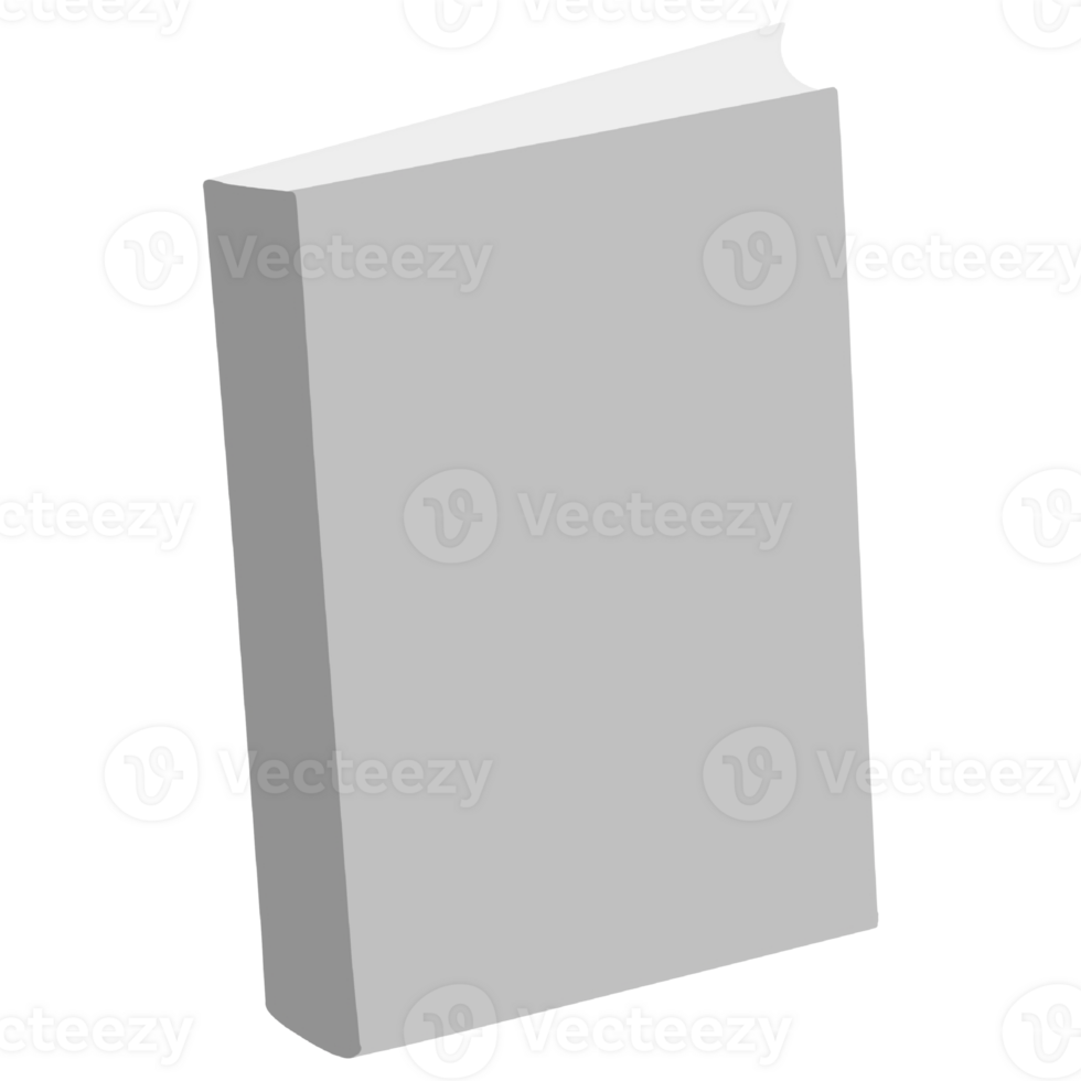 a blank book on a transparent background png