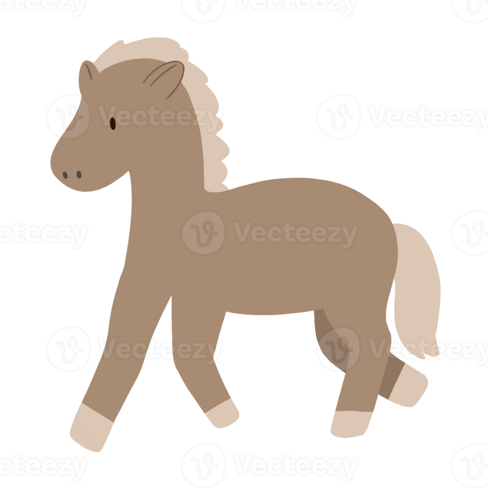 a cartoon horse on a transparent background png