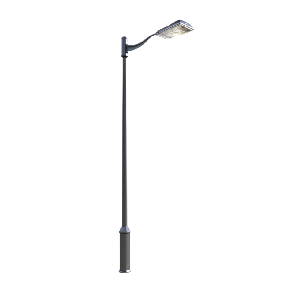 Classic Street Light on Pole Design on a transparent background. png