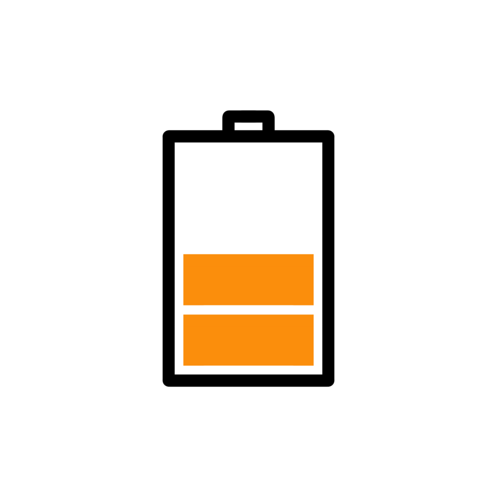 Low battery icon with simple and modern design png
