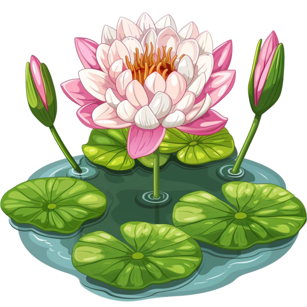 Nature's Charm Water Lilies in Ponds png