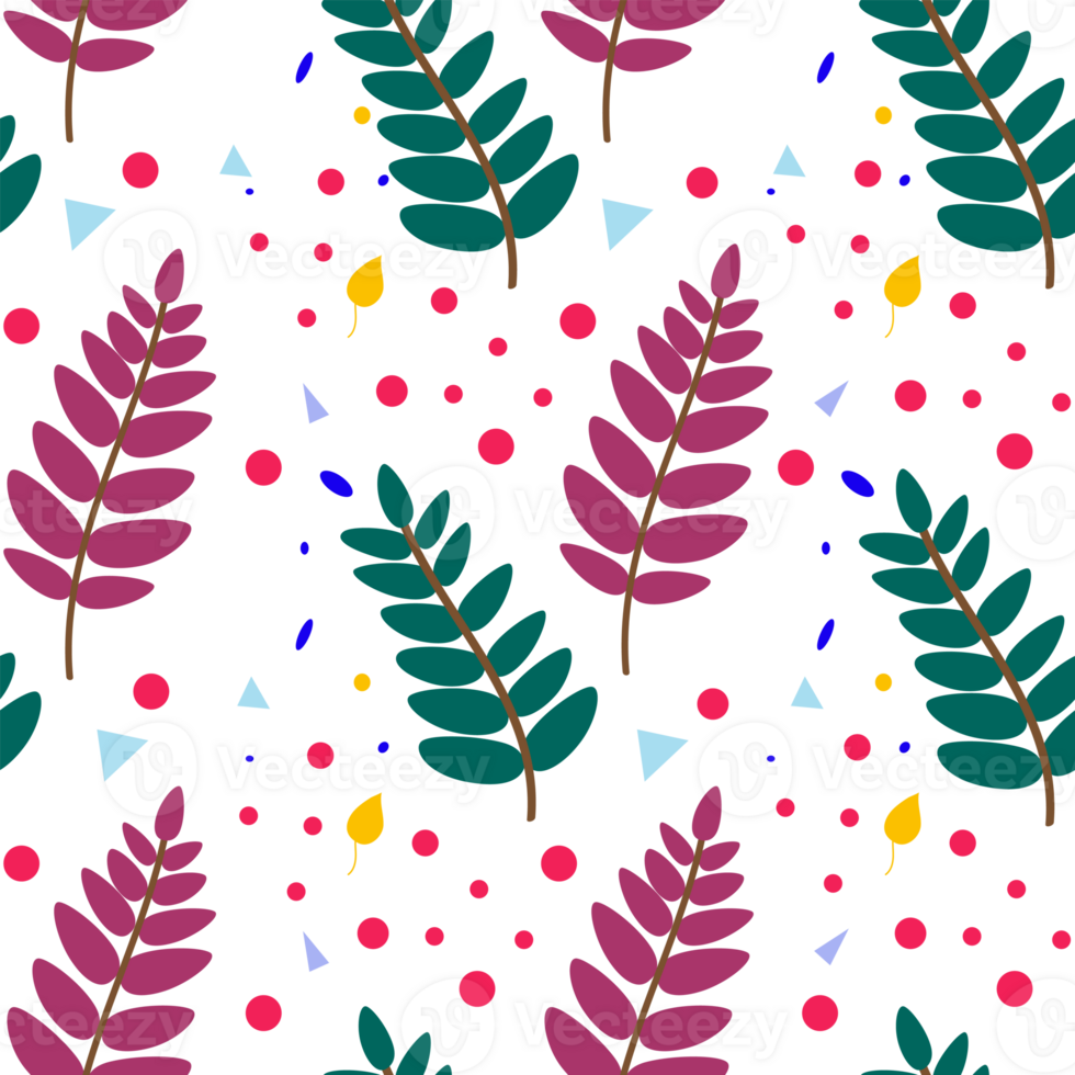 Fallen leaves seamless pattern png