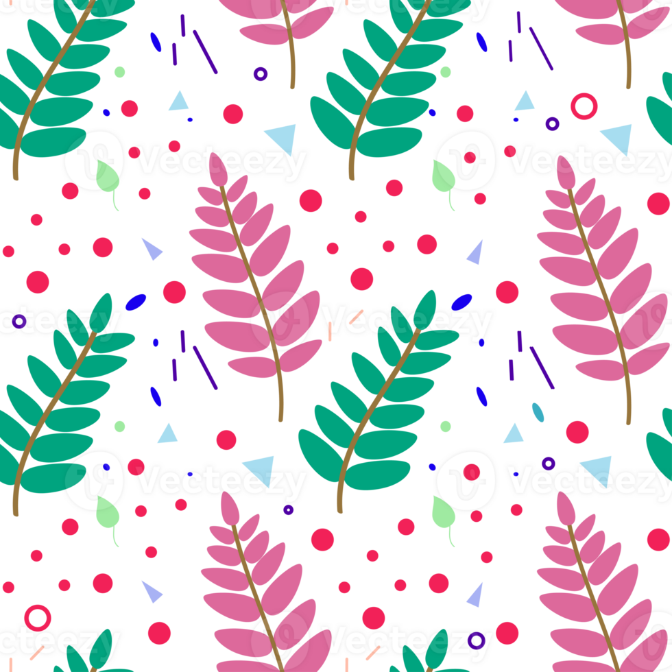 Fallen leaves seamless pattern png