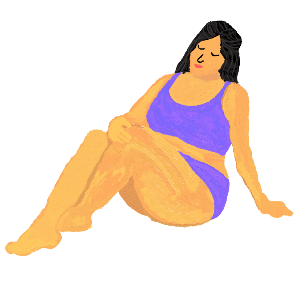 A Woman Basking in Relaxation png
