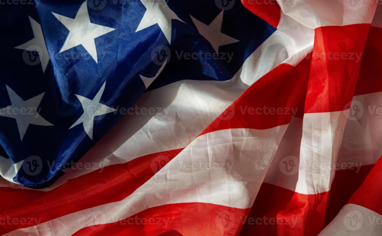 American Flag Wave Close Up for Memorial Day or 4th of July photo