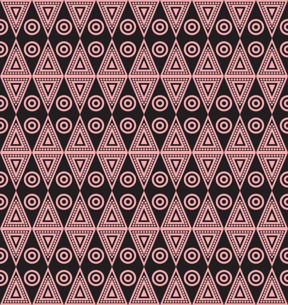 pink and black native american seamless pattern. Endless Aztec, Maya, Inca ornament. Drawing for background and fabric. vector