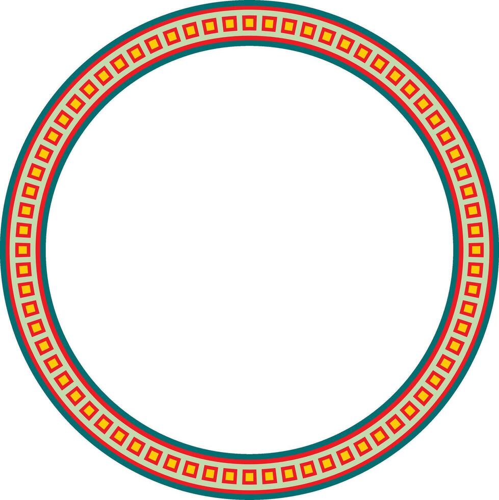 colored round Egyptian ornament. Circle, frame, ring of ancient Egypt.Pattern of lotus flowers and sun vector