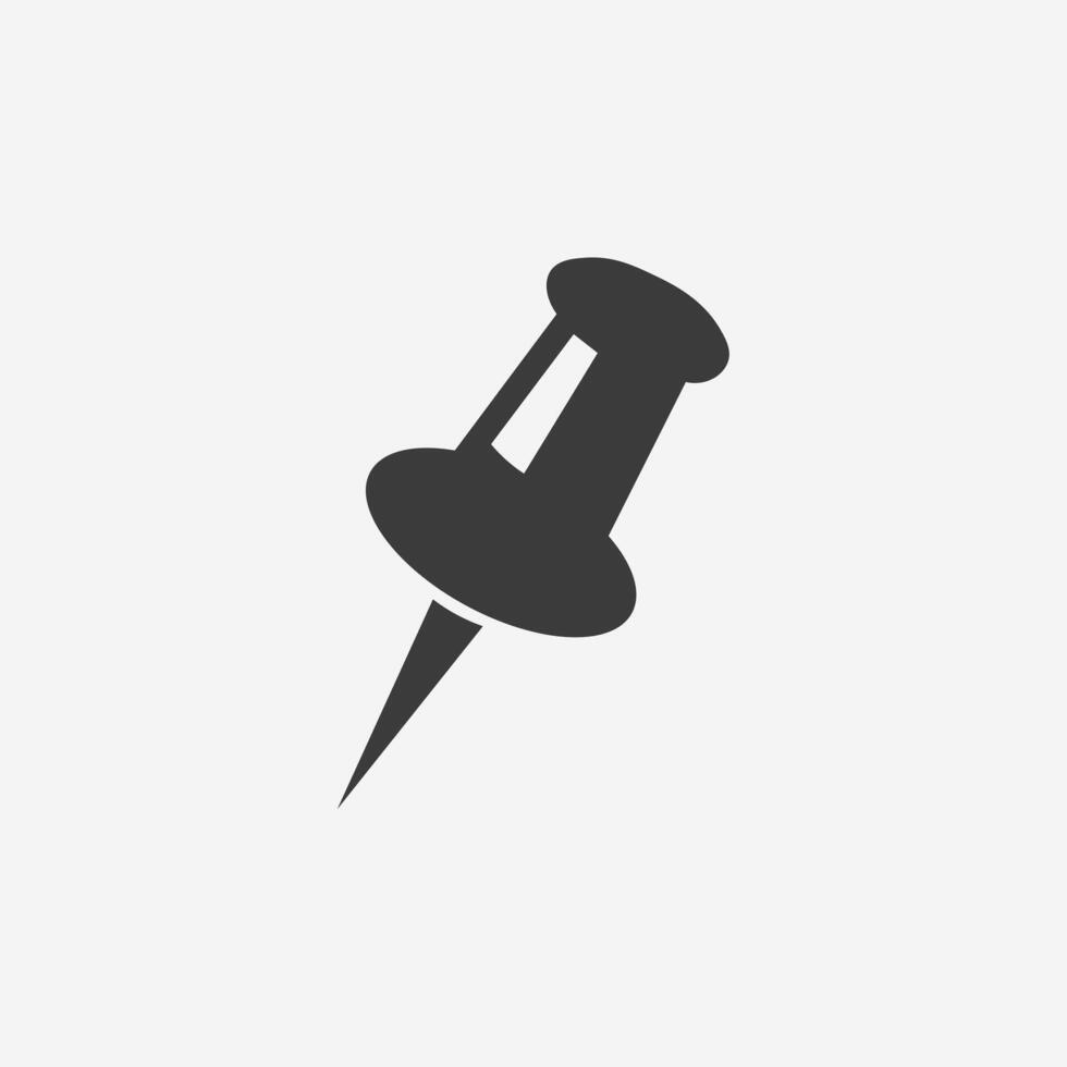 push, navigation, pointer, place, pin, map icon isolated symbol sign vector