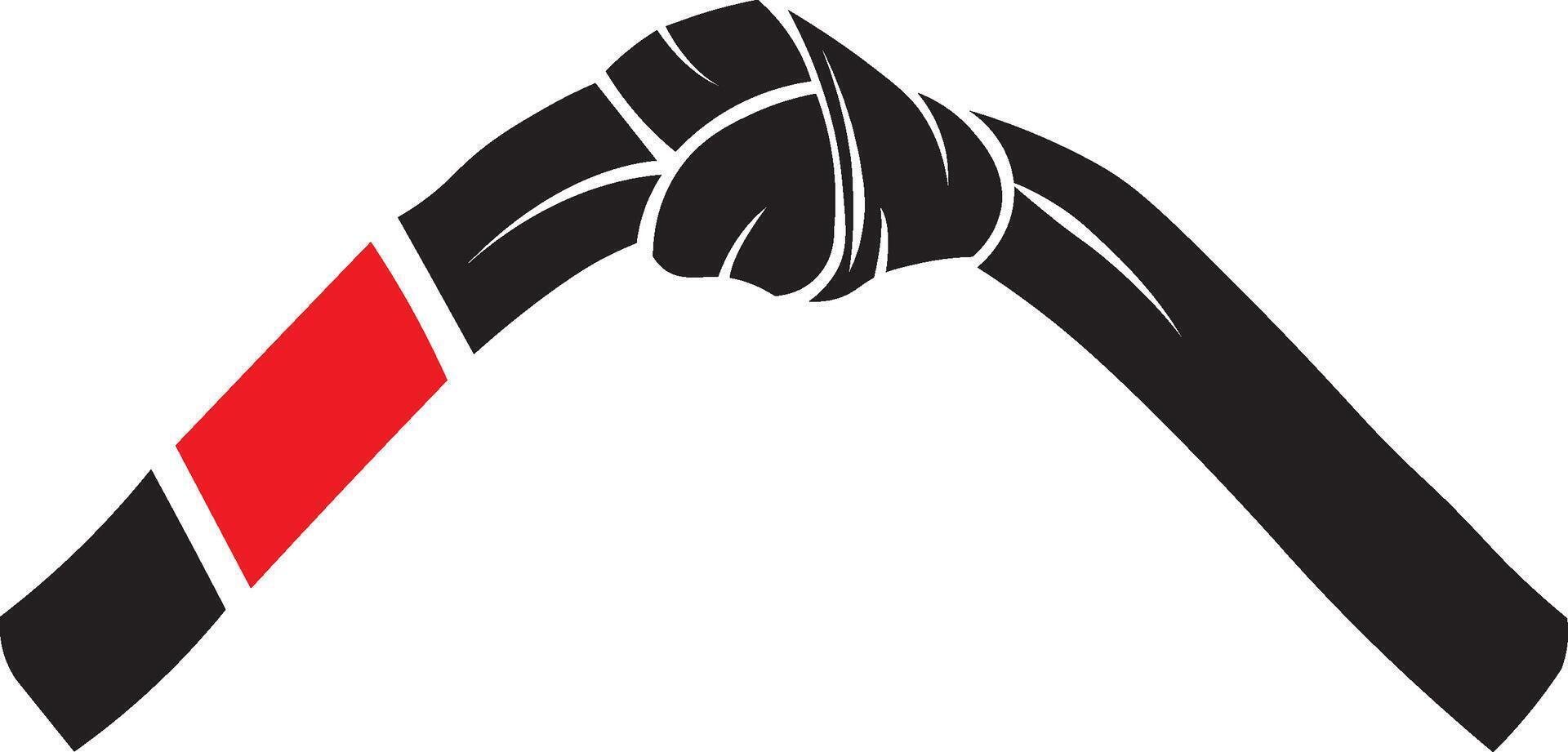 Martial Arts, Jiu Jitsu Black Red Belt Design 46854453 Vector Art at