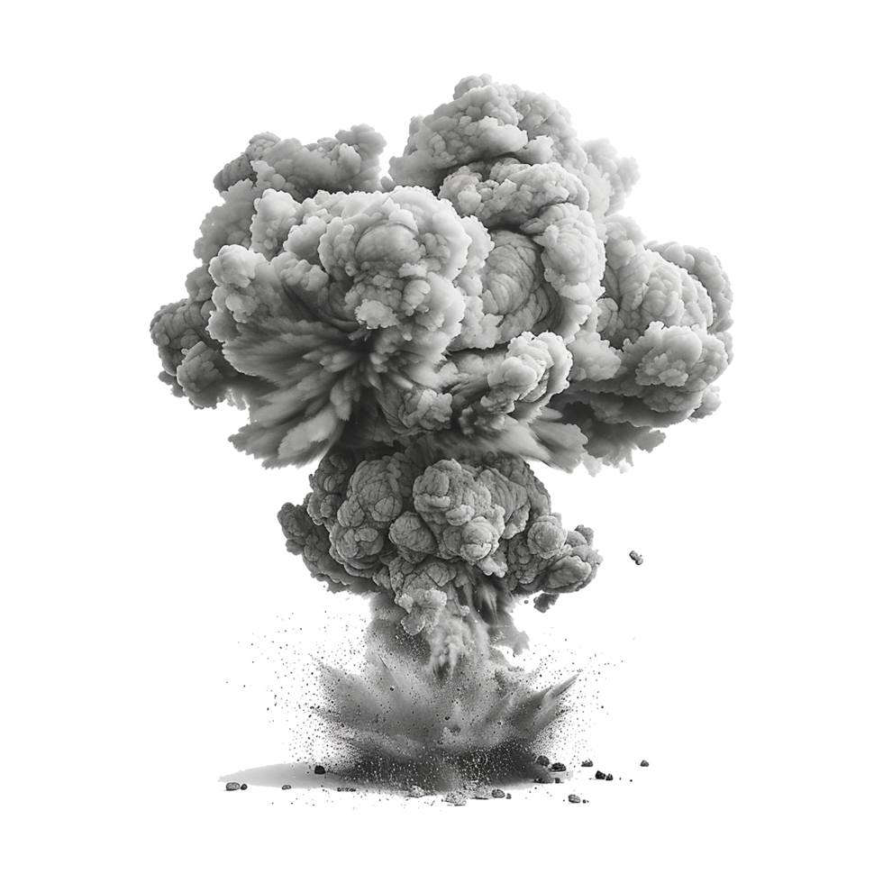 Nuclear Bomb Explosion Isolated on Transparent Background png