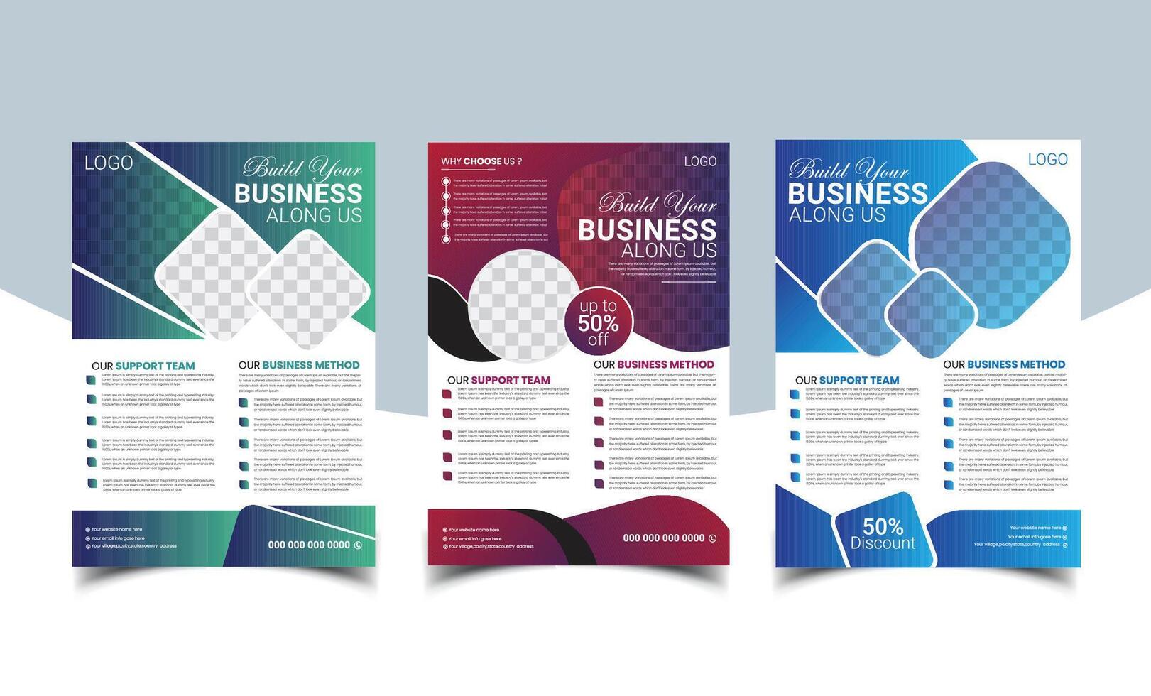 Business flyer design template. business flyer size A4 template, creative leaflet vector