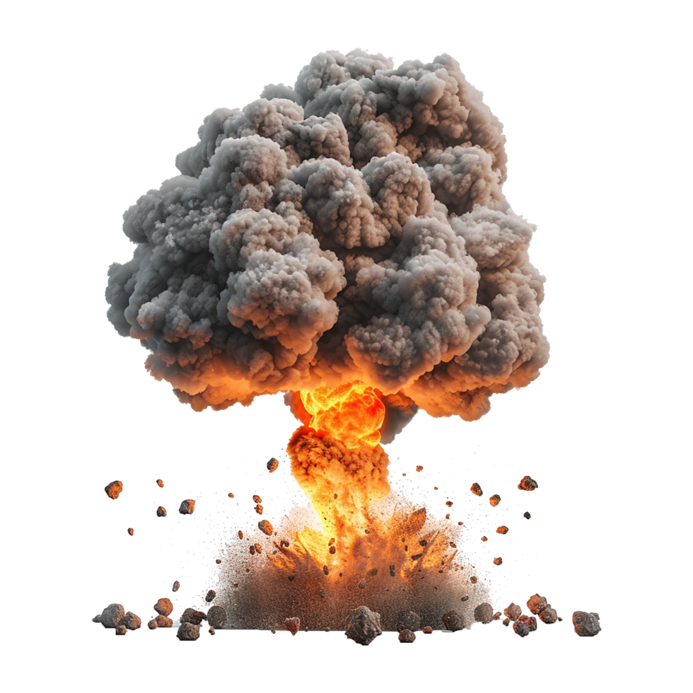 Nuclear Bomb Explosion Isolated on Transparent Background png