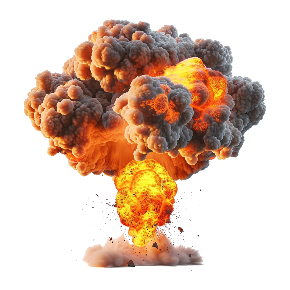 Nuclear Bomb Explosion Isolated on Transparent Background png