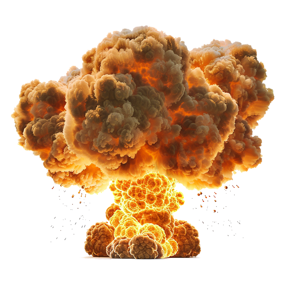 Nuclear Bomb Explosion Isolated on Transparent Background png