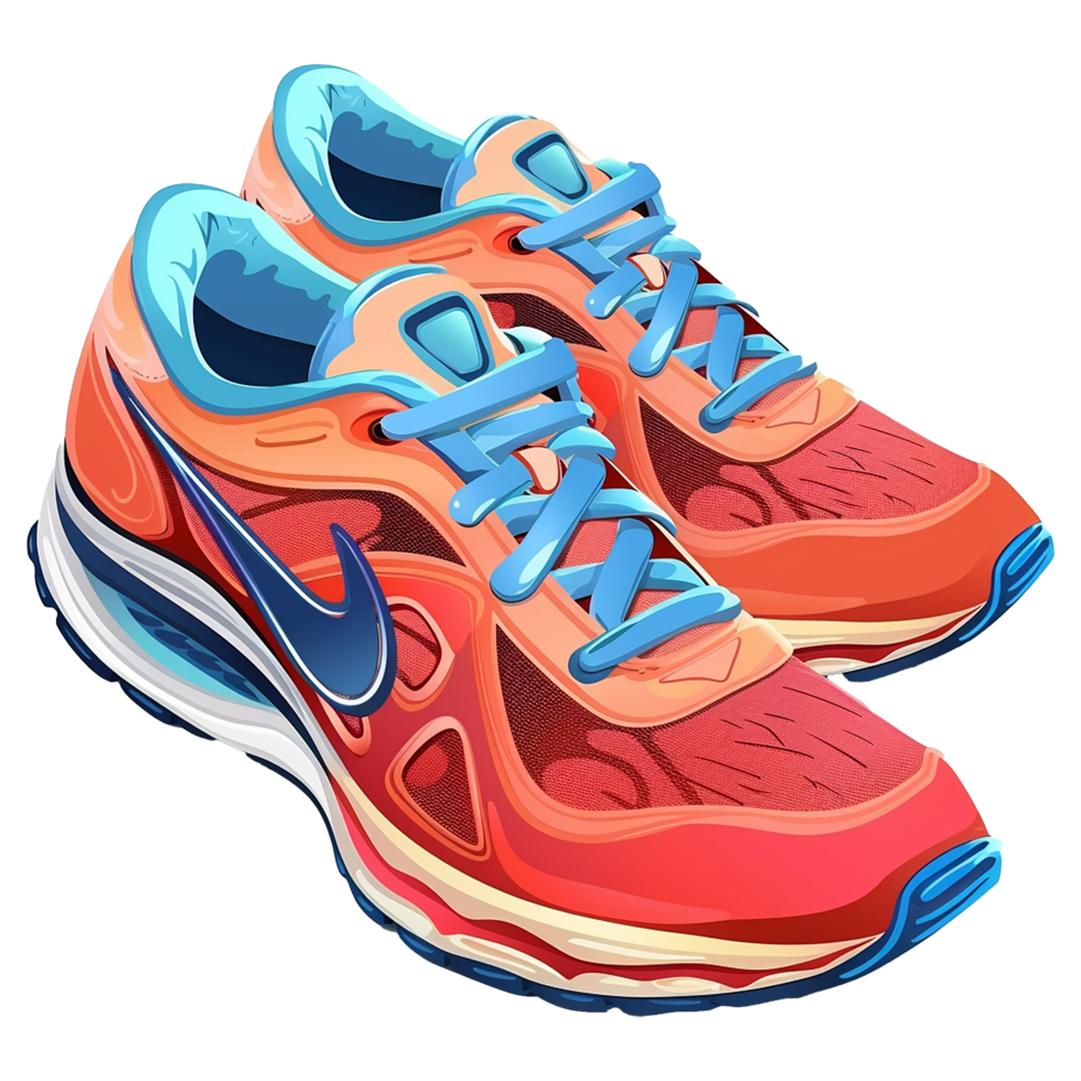 Running shoes or Sneakers for exercising and playing sports isolated on transparent background png