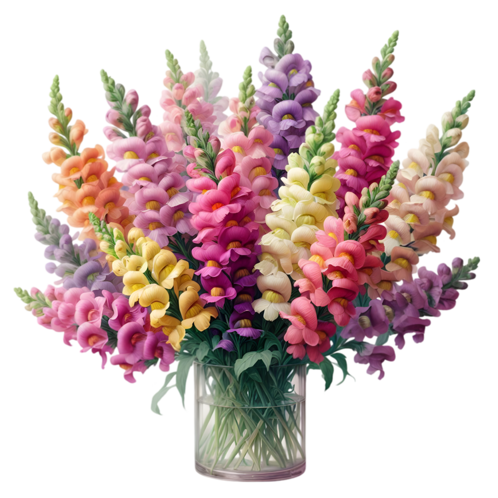 Vase with flowers on a transparent background png