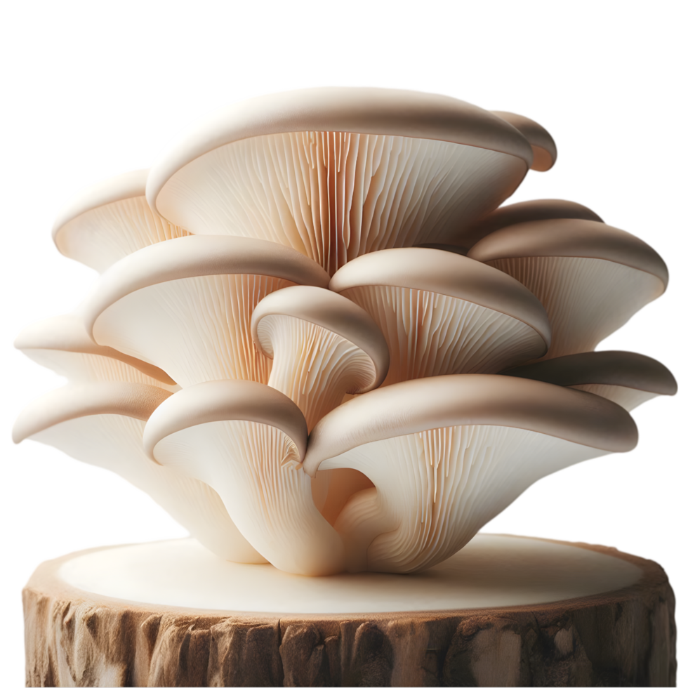 Mushrooms on a stump on transparent background png