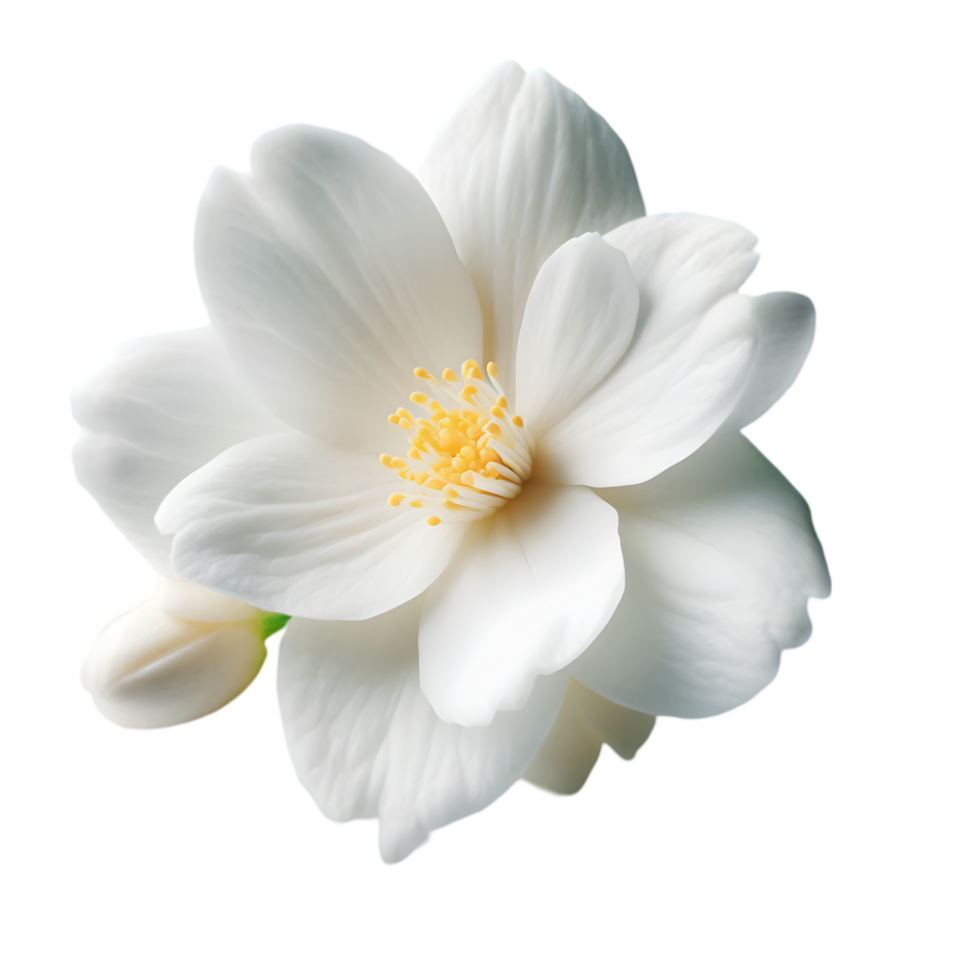 White flower on transparent background png