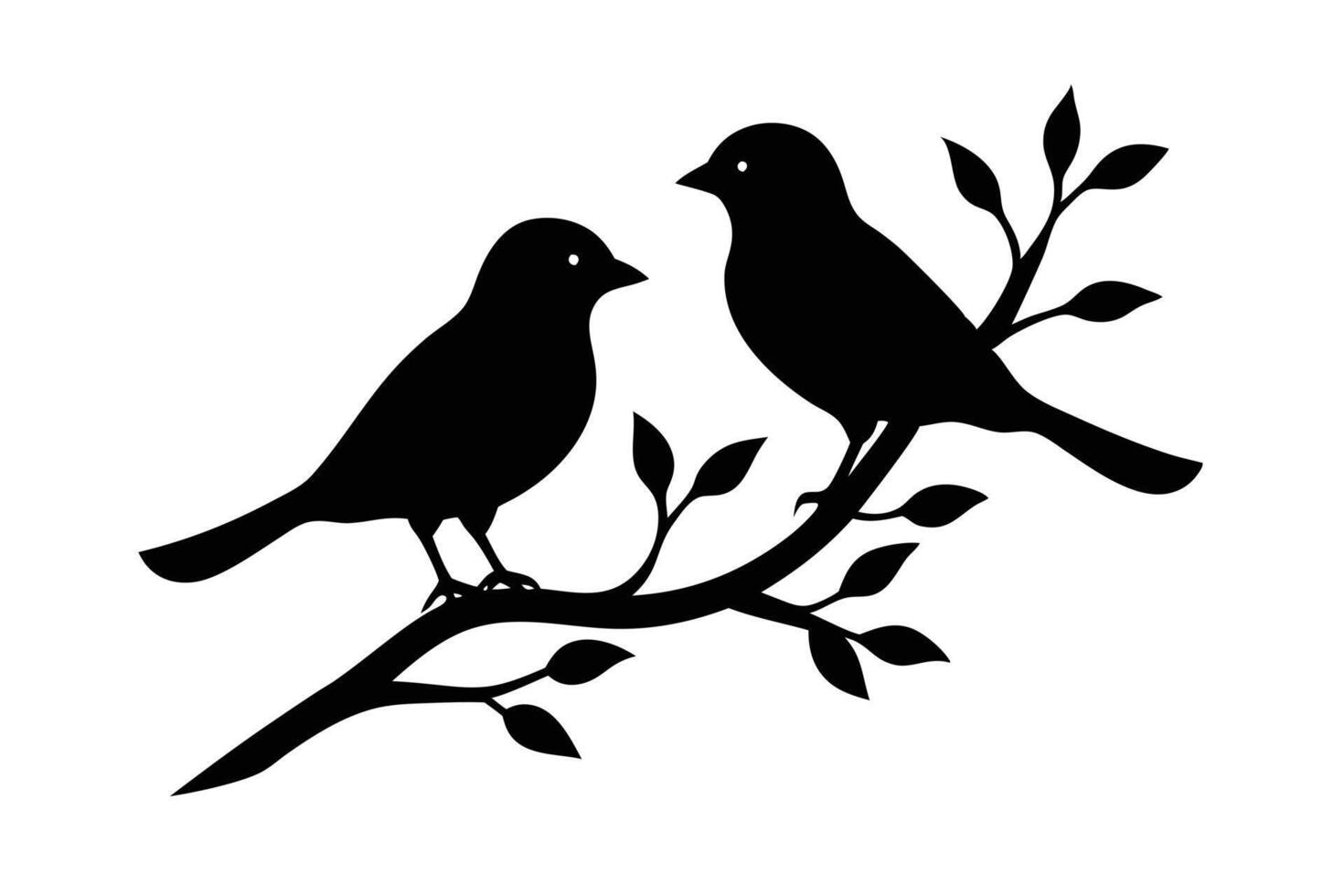 bird couple silhouette design. romantic icon illustration vector