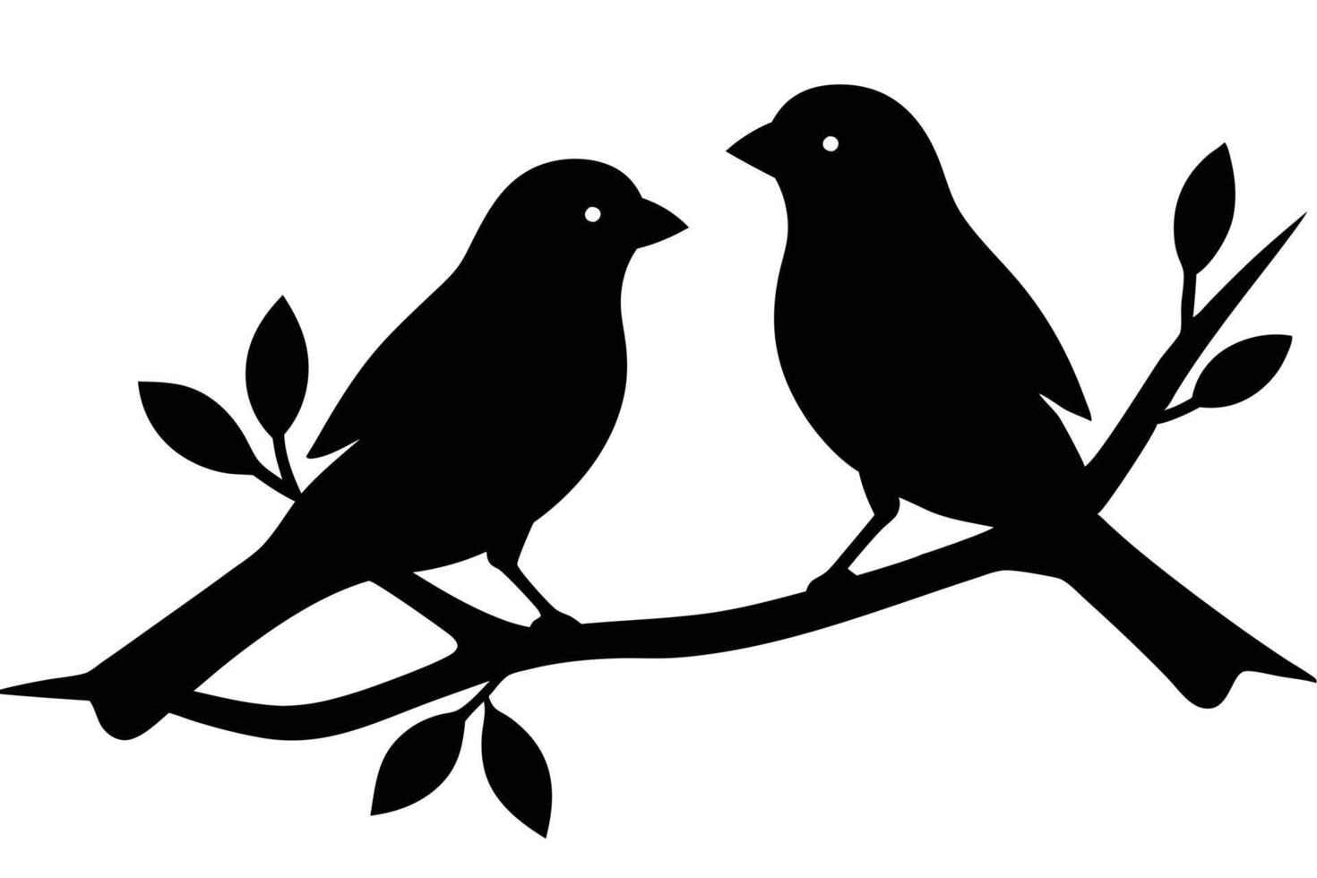 bird couple silhouette design. romantic icon illustration vector