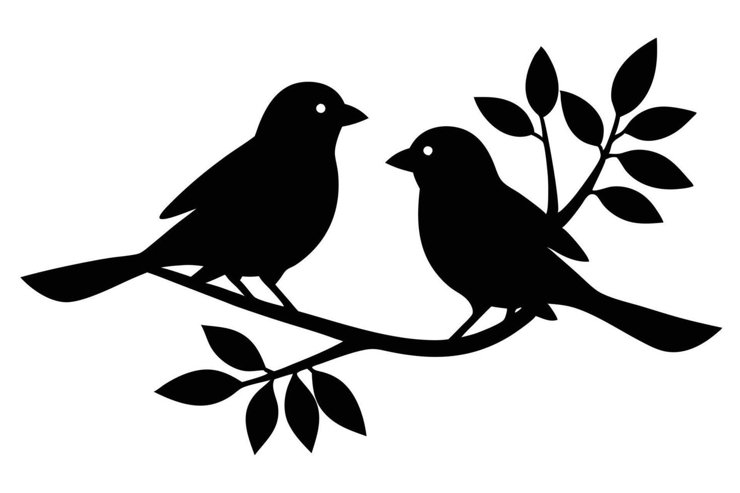 bird couple silhouette design. romantic icon illustration vector