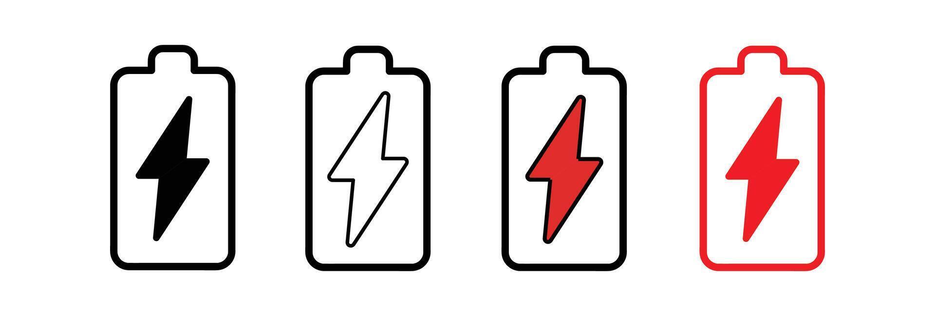 Battery icon. battery charging sign and symbol vector