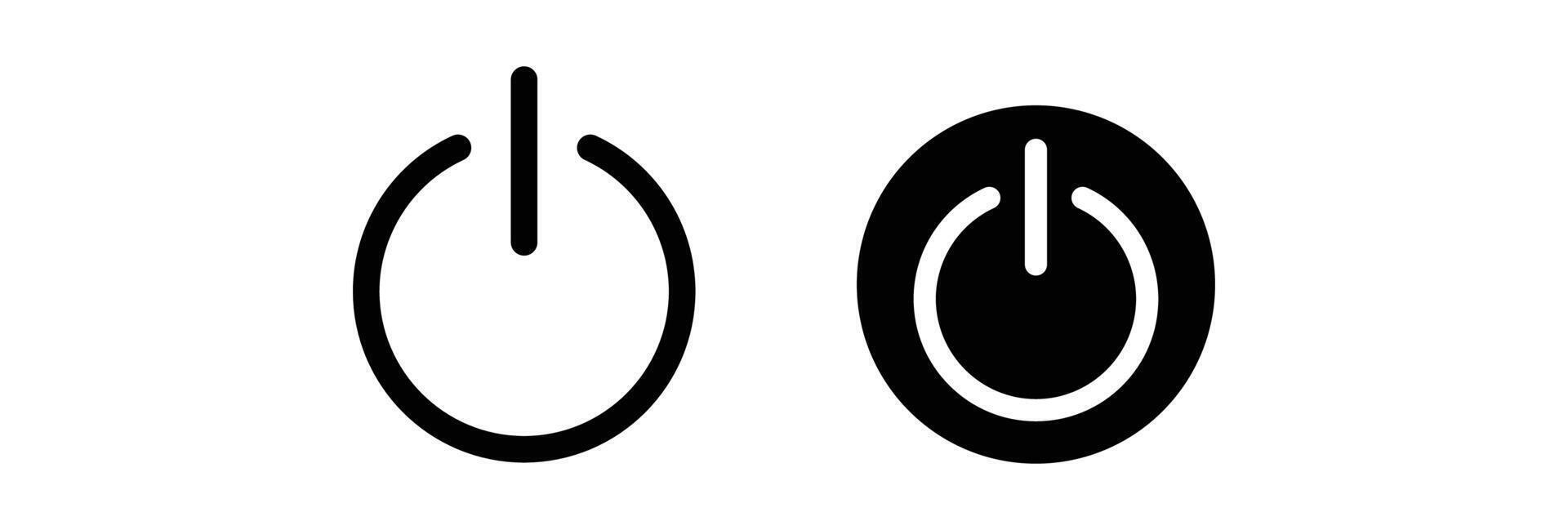 Power icon set illustration. Power switch sign and symbol vector