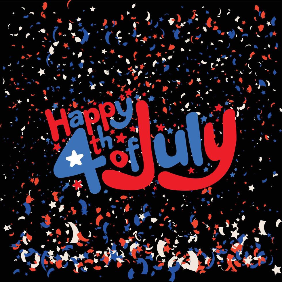 Happy 4th of july independence day vector