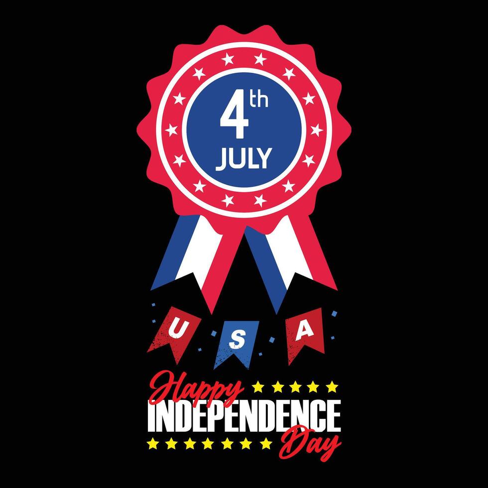 Happy fourth of july independence day vector
