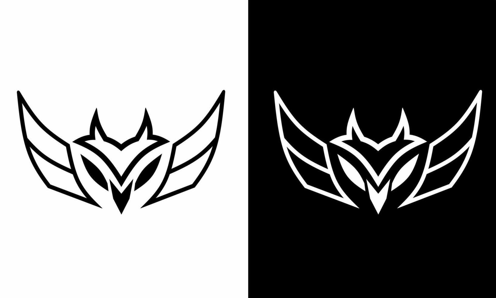 illustration graphic of owl head logo template line art vector
