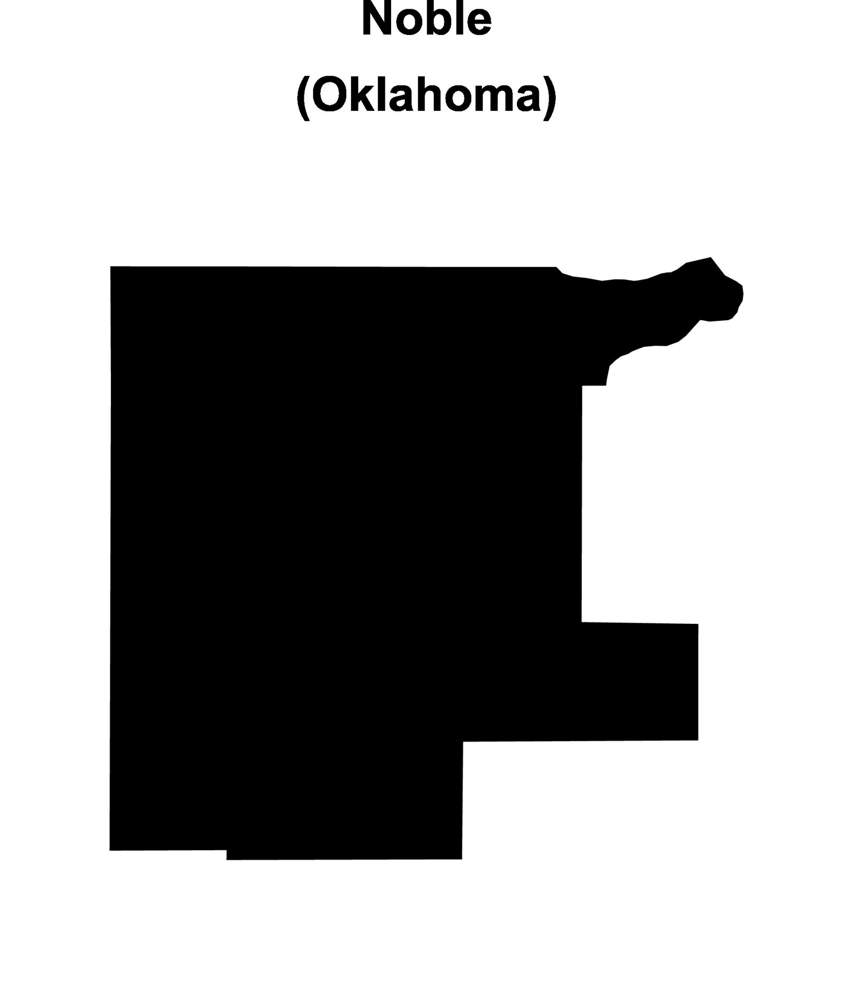 Noble County, Oklahoma blank outline map 46855030 Vector Art at Vecteezy