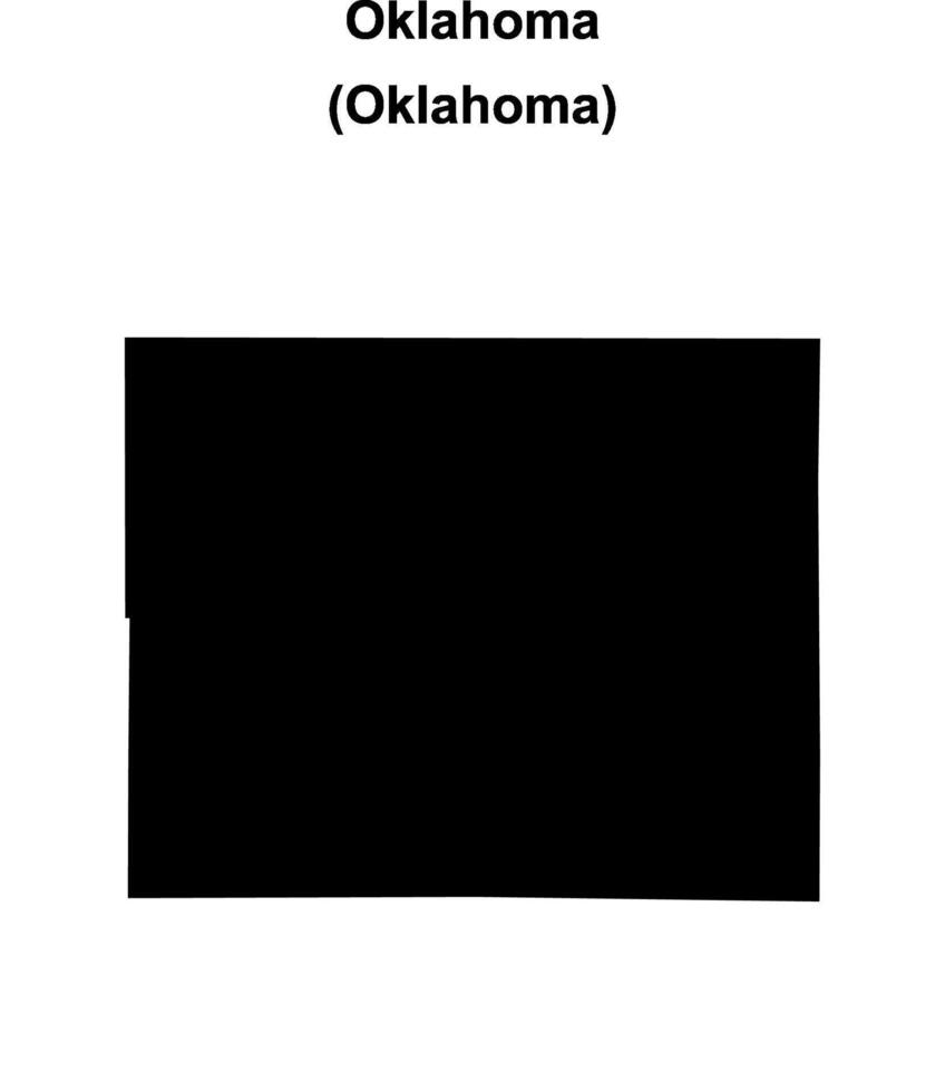 Oklahoma County, Oklahoma blank outline map vector