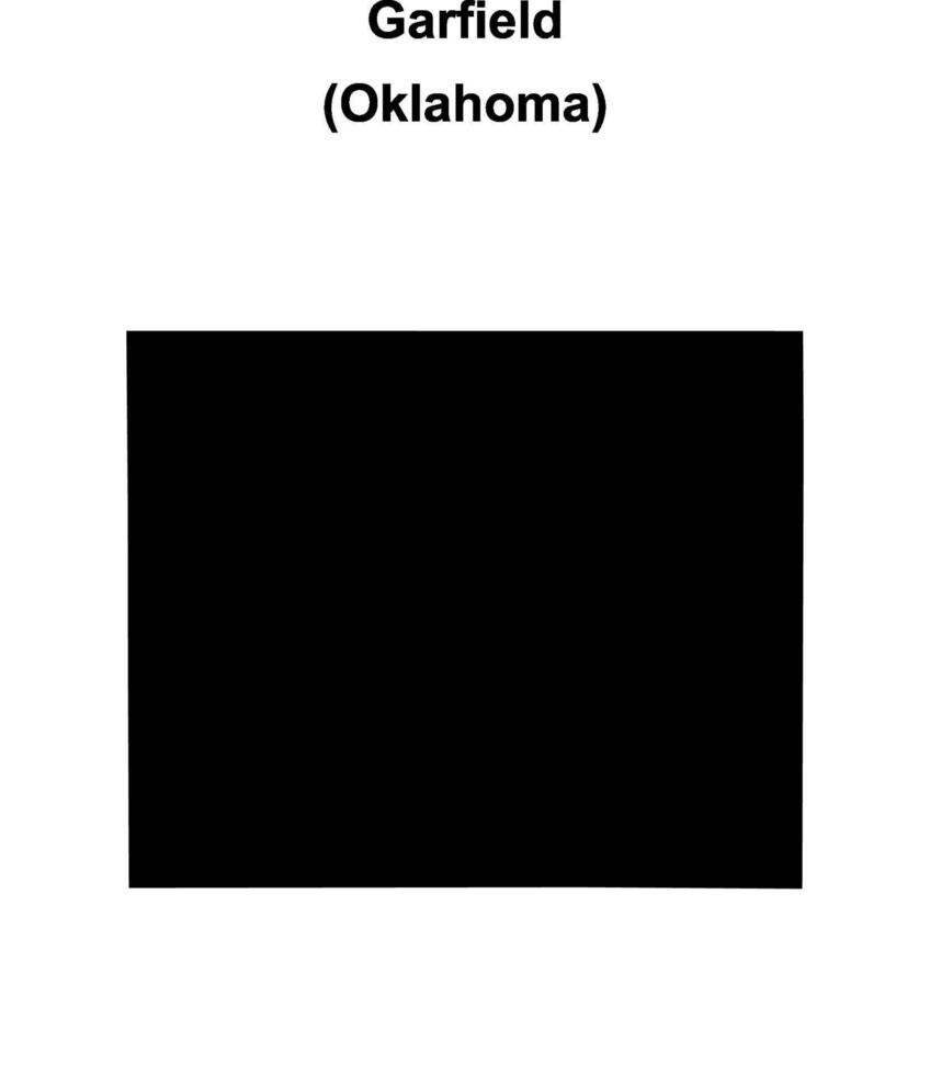 Garfield County, Oklahoma blank outline map vector