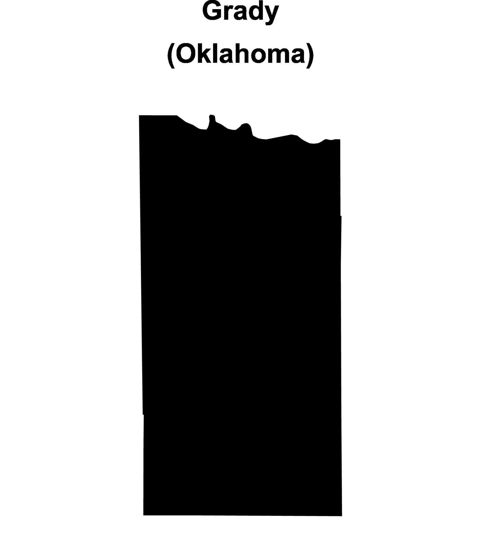 Grady County, Oklahoma blank outline map 46855079 Vector Art at Vecteezy