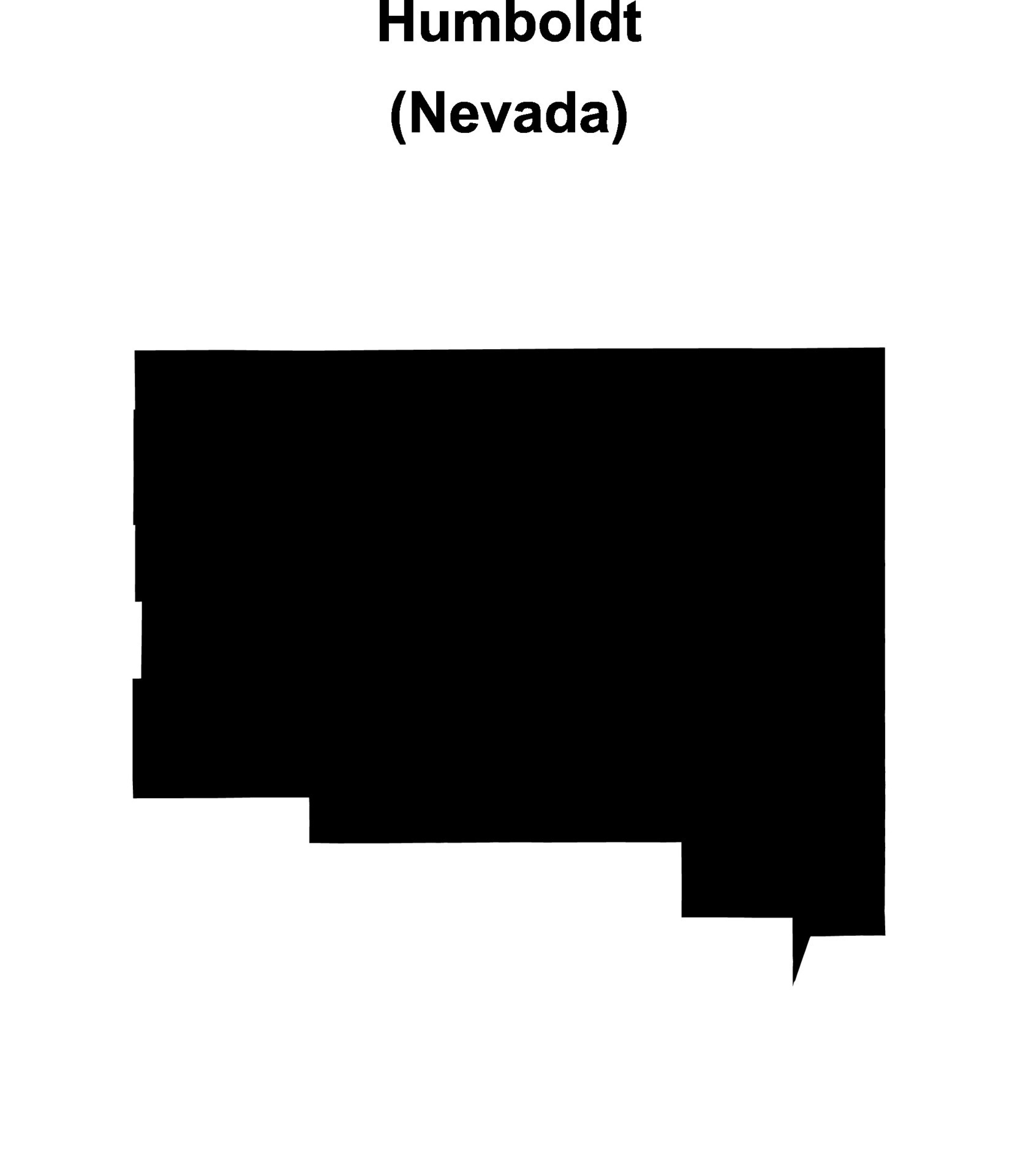 Humboldt County, Nevada blank outline map 46855138 Vector Art at Vecteezy