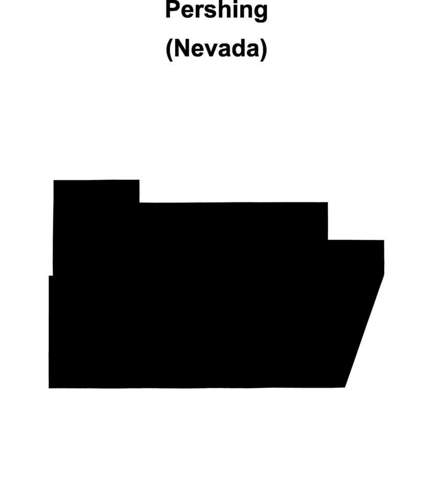 Pershing County, Nevada blank outline map vector
