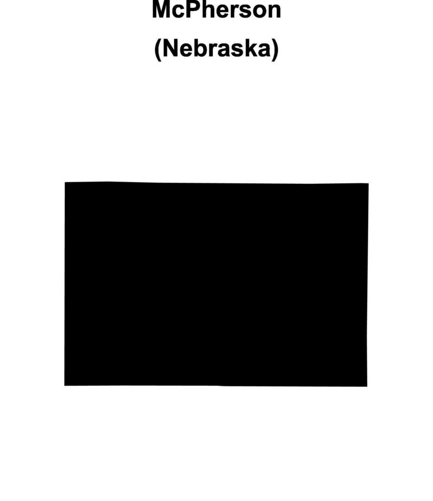 McPherson County, Nebraska blank outline map vector