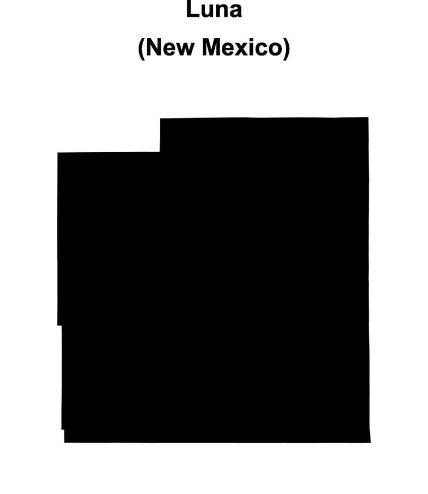 Luna County, New Mexico blank outline map vector