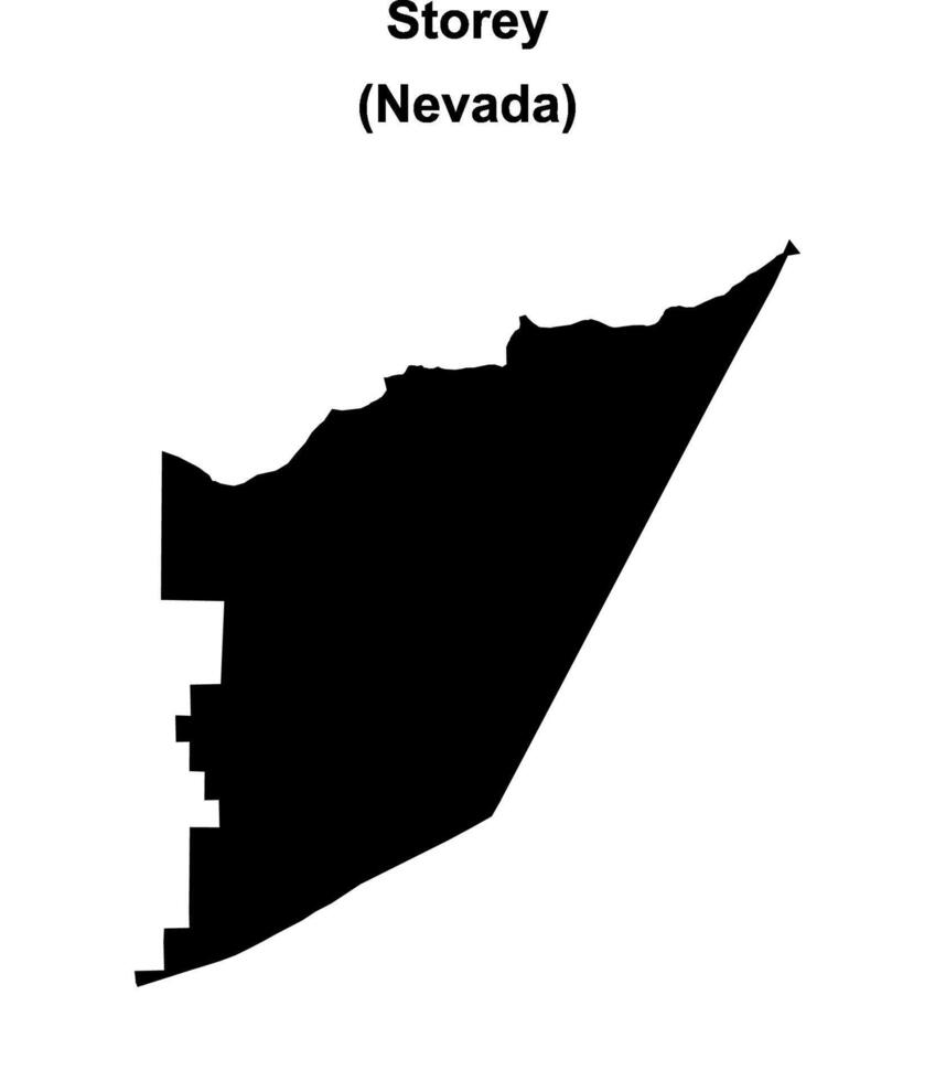Storey County, Nevada blank outline map vector