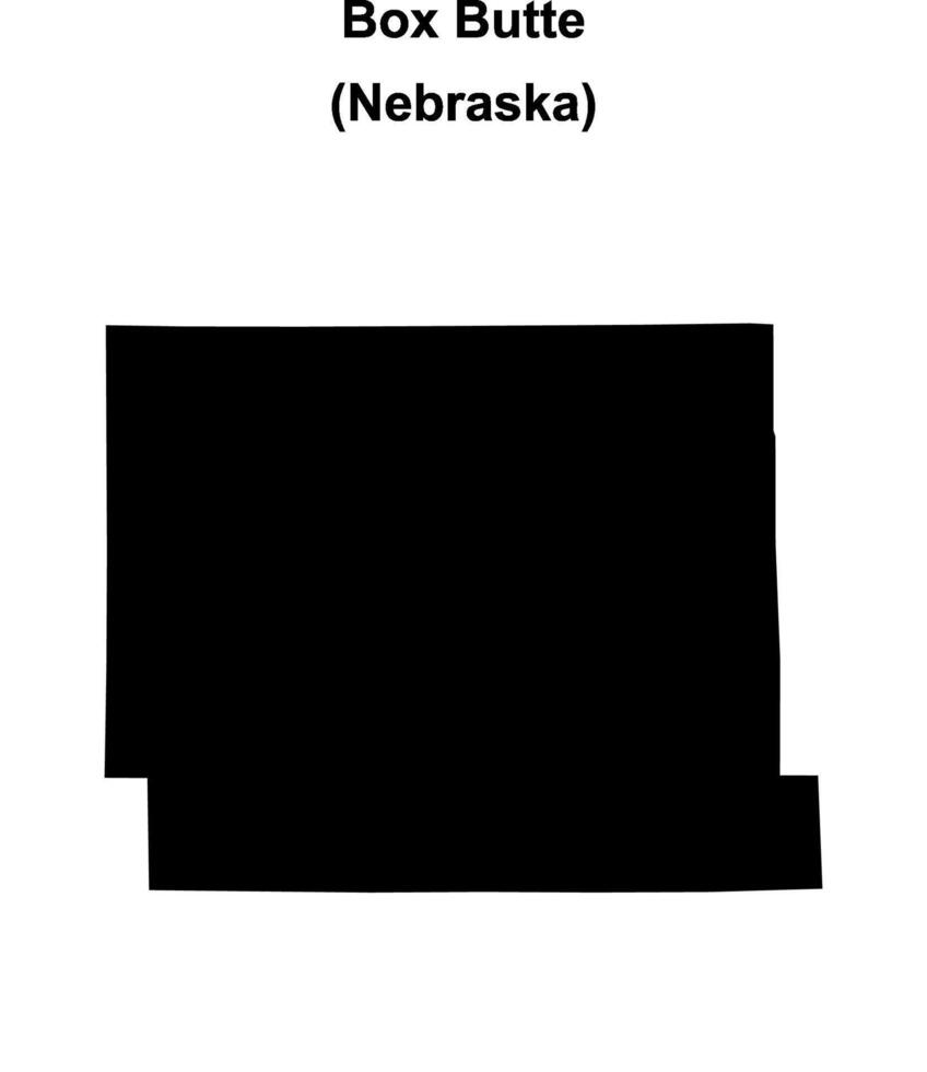 Box Butte County, Nebraska blank outline map vector