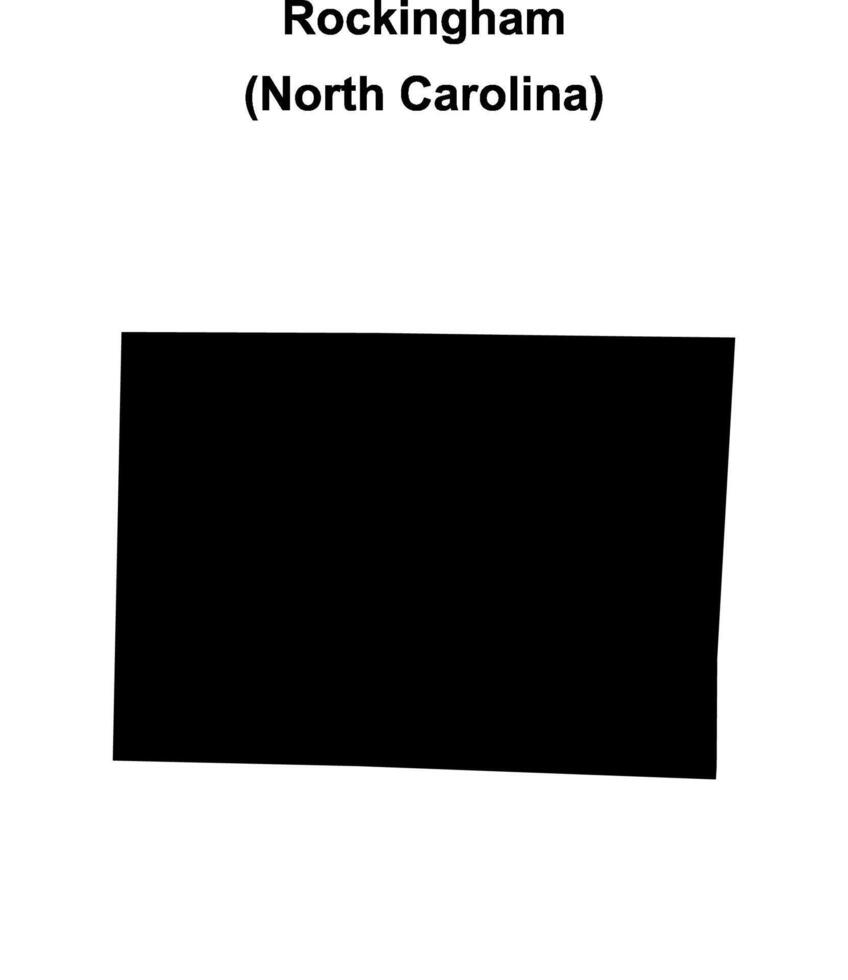 Rockingham County, North Carolina blank outline map vector