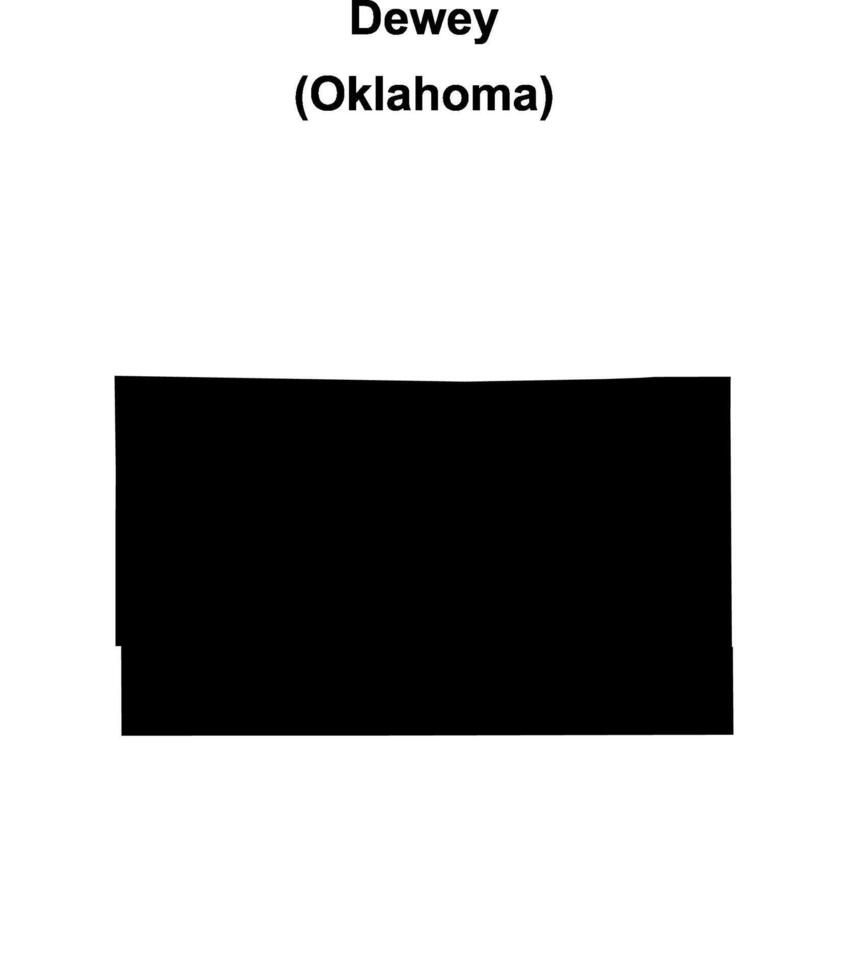 Dewey County, Oklahoma blank outline map vector