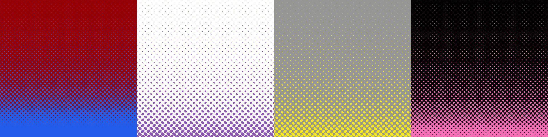 Halftone abstract background pattern set vector