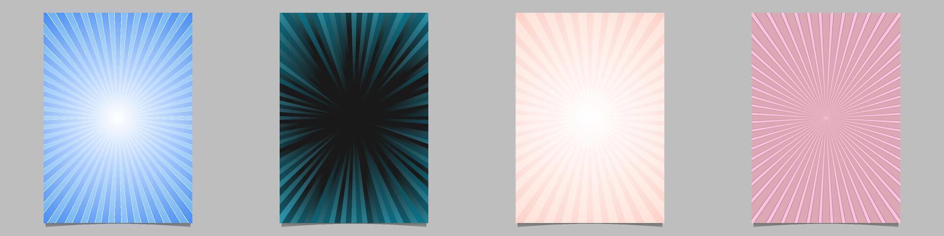 Abstract ray burst brochure background collection vector