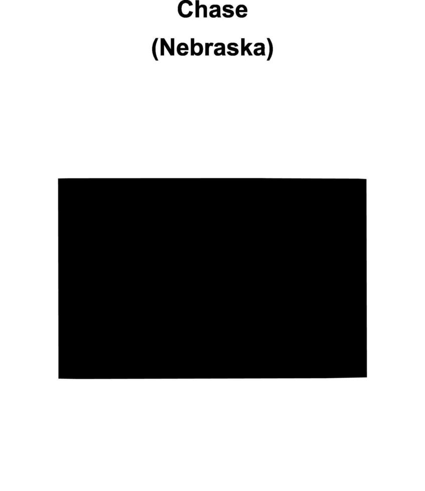 Chase County, Nebraska blank outline map vector