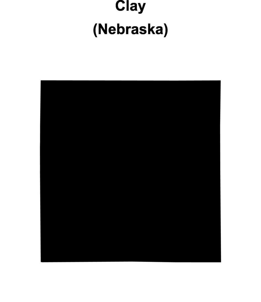 Clay County, Nebraska blank outline map vector