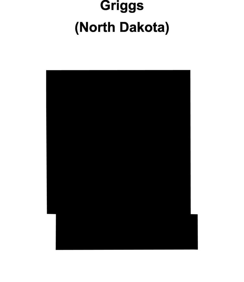 Griggs County, North Dakota blank outline map vector