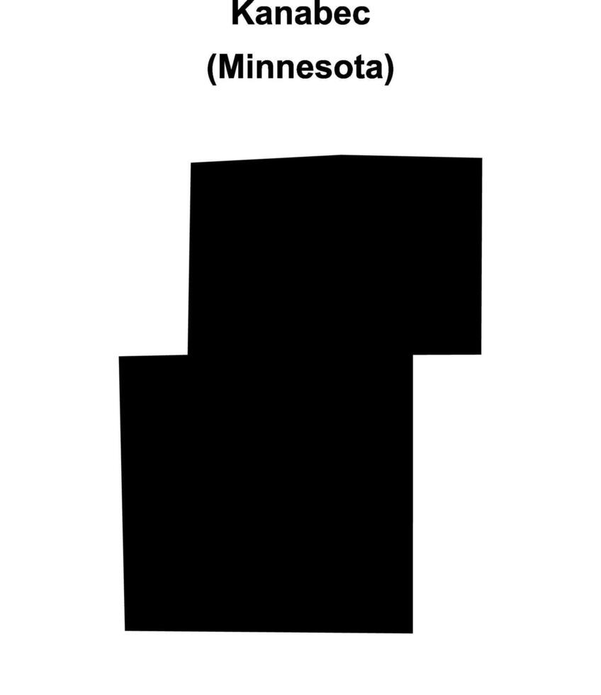 Kanabec County, Minnesota blank outline map vector