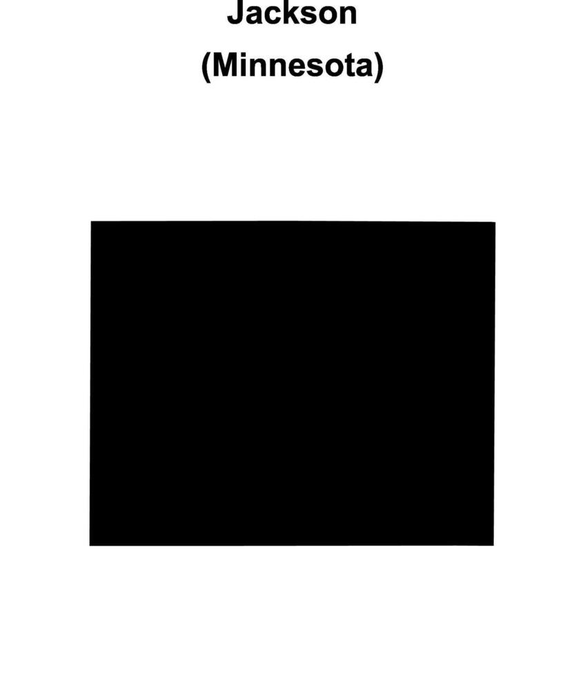 Jackson County, Minnesota blank outline map vector
