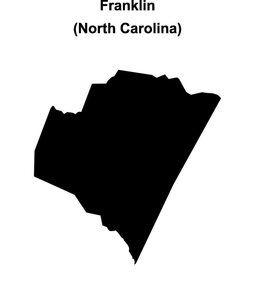 Franklin County, North Carolina blank outline map vector
